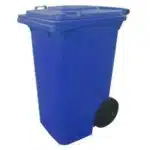 Lixeira Carrinho Coletor de Lixo 240 L Azul