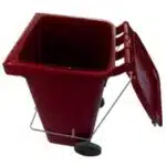 Lixeira Carrinho Coletor de Lixo 240 L Vermelho