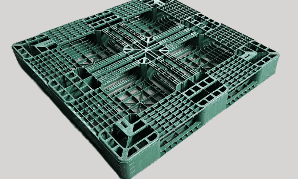 Pallet Plástico 105×105×12 Exportação – Pallet Travado para Big Bag de Exportação