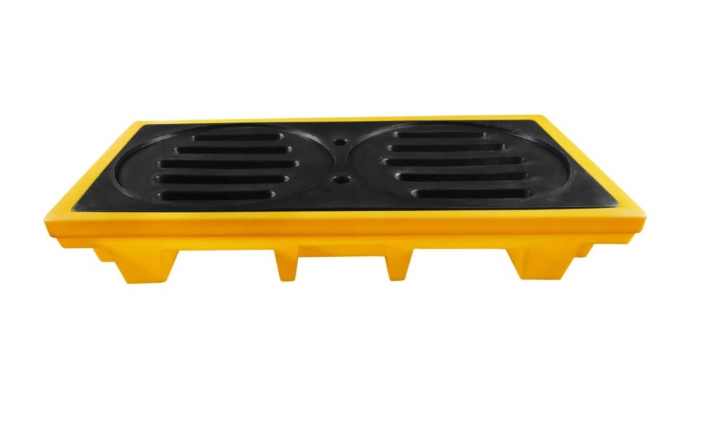 Pallet de contenção baixo para 2 tambores 150 L Baixo