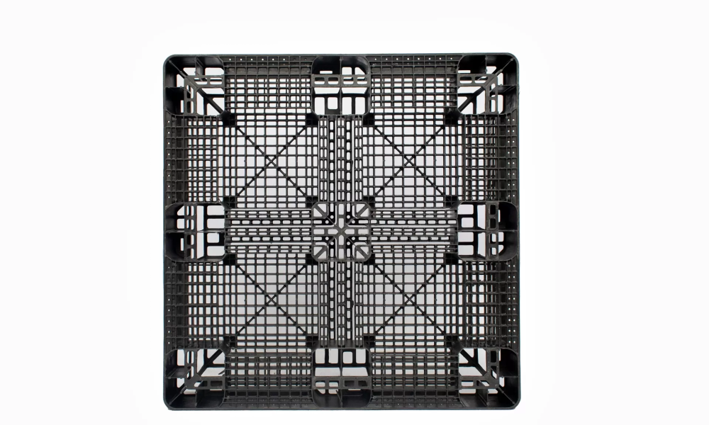 Pallet Plástico Eko 100×100×12 Travado (Rackável)