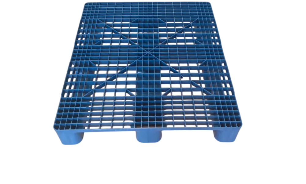 Pallet Plástico Azul 100×120×15 (Travado Azul)