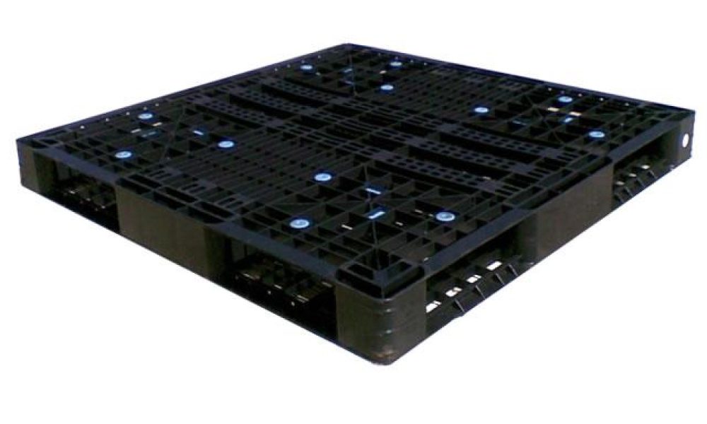 Pallet Plástico 110×110×11 cm Dupla‑Face