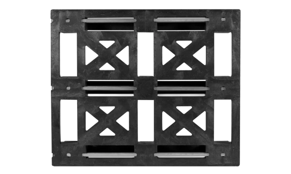 Pallet Plástico 100×120×15 (Travado com Alma de Aço)