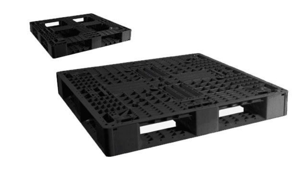 Pallet Plástico 110×110×15 cm Travado