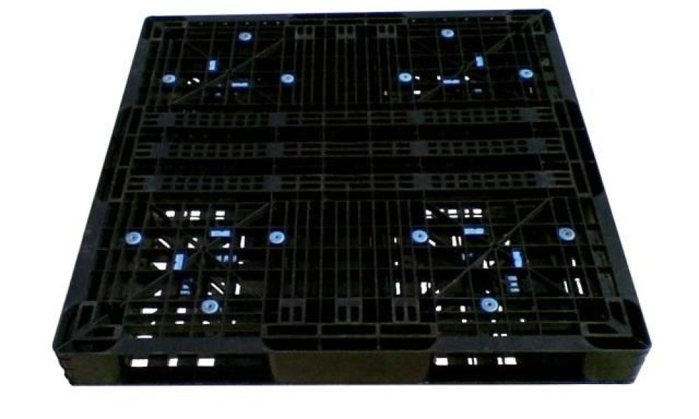 Pallet Plástico 110×110×11 cm Dupla‑Face