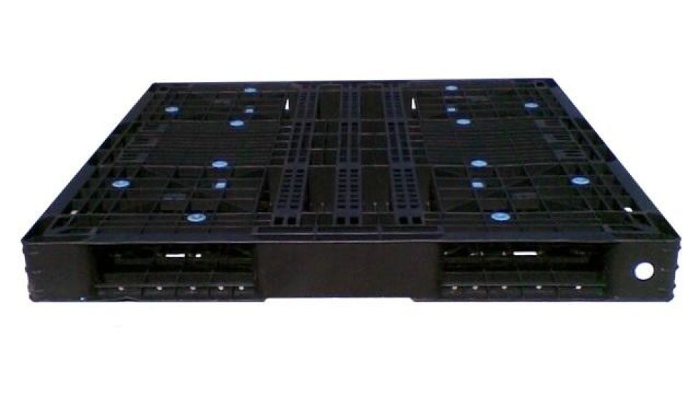 Pallet Plástico 110×110×11 cm Dupla‑Face