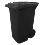 Lixeira Carrinho Coletor de Lixo 240 L Preto
